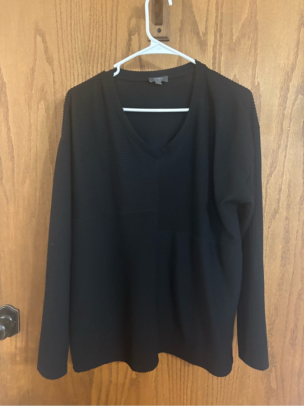 Women’s Black V-Neck Sweater